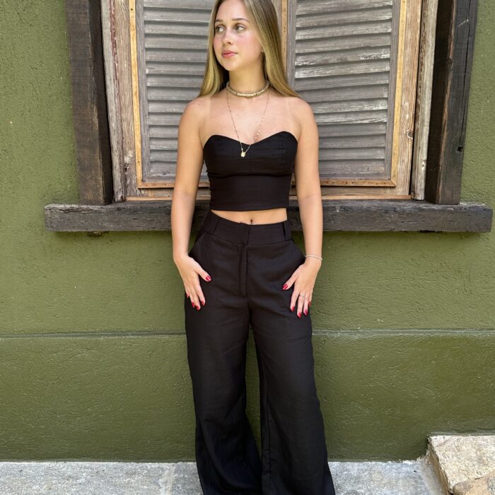 Calça linho julie – black