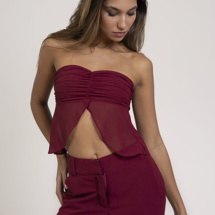 Cropped jade – bordô